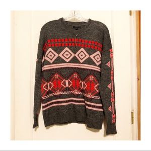 NWT J. Crew Aztec Print Wool Crewneck Sweater